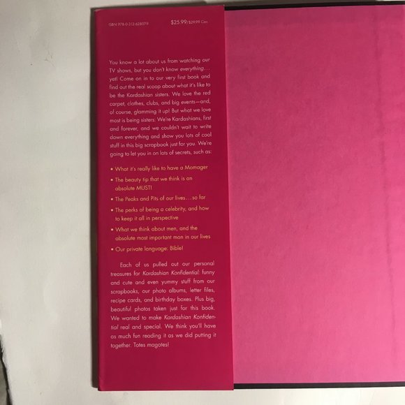 Kardashian Konfidential by Kourtney Khloe Kim Kardashian HC Book w/ DJ 2010 - Picture 5 of 14